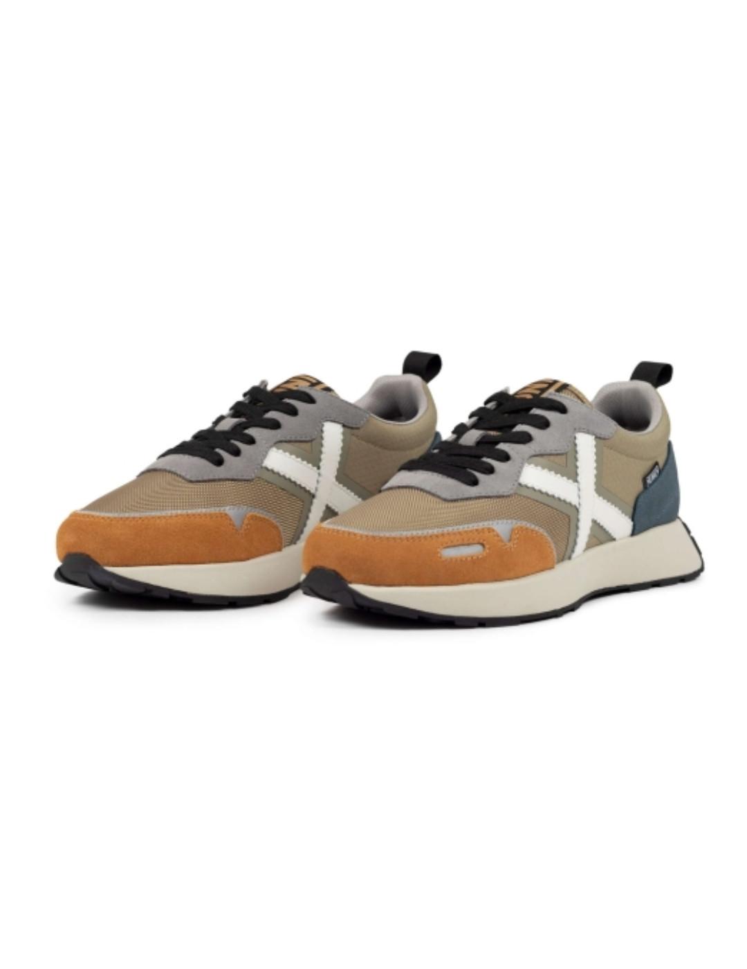 Zapatillas Munich Xemine 83 beige y marrón para hombre