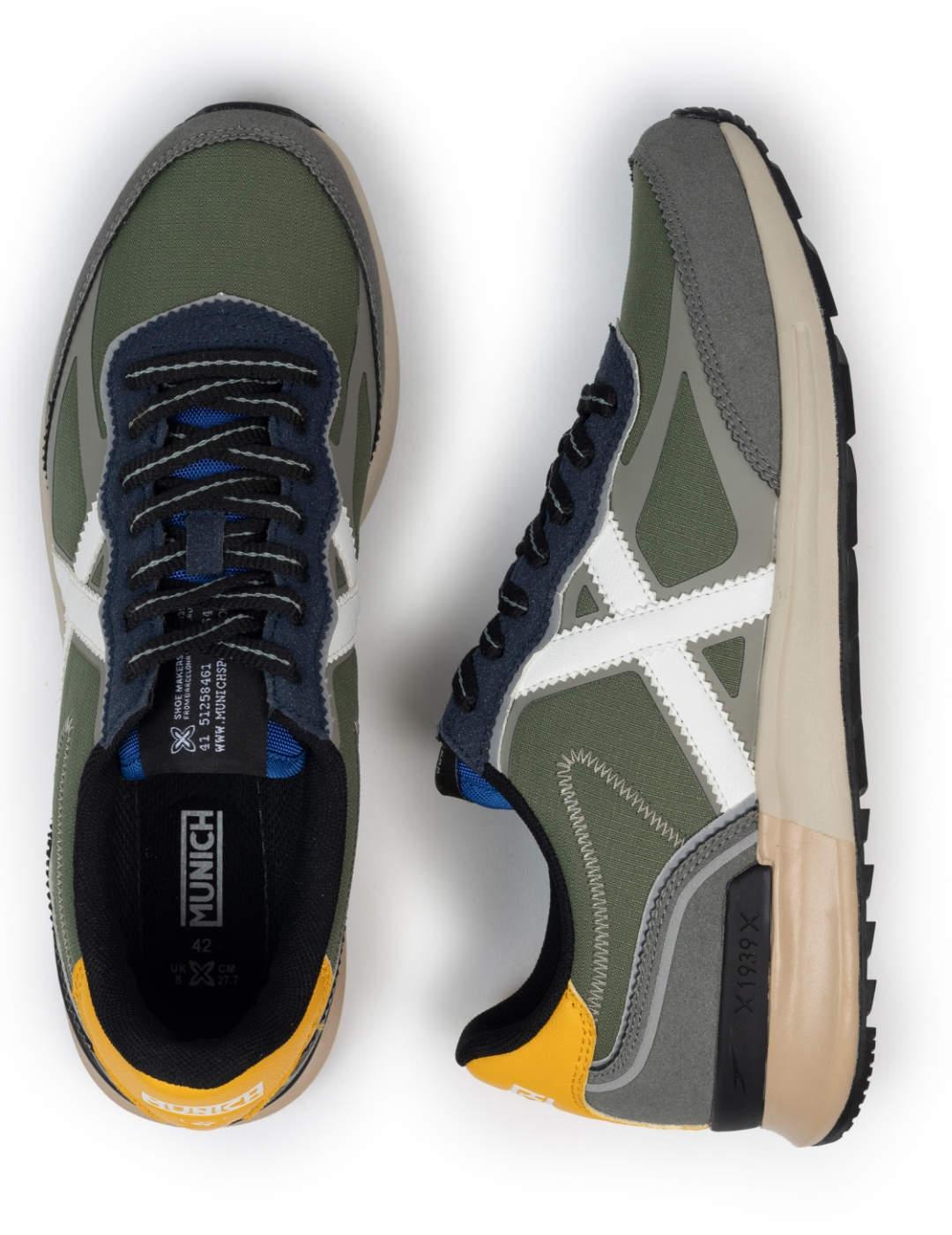 Zapatillas deportivas Munich Veloce 01 verde caqui de hombre