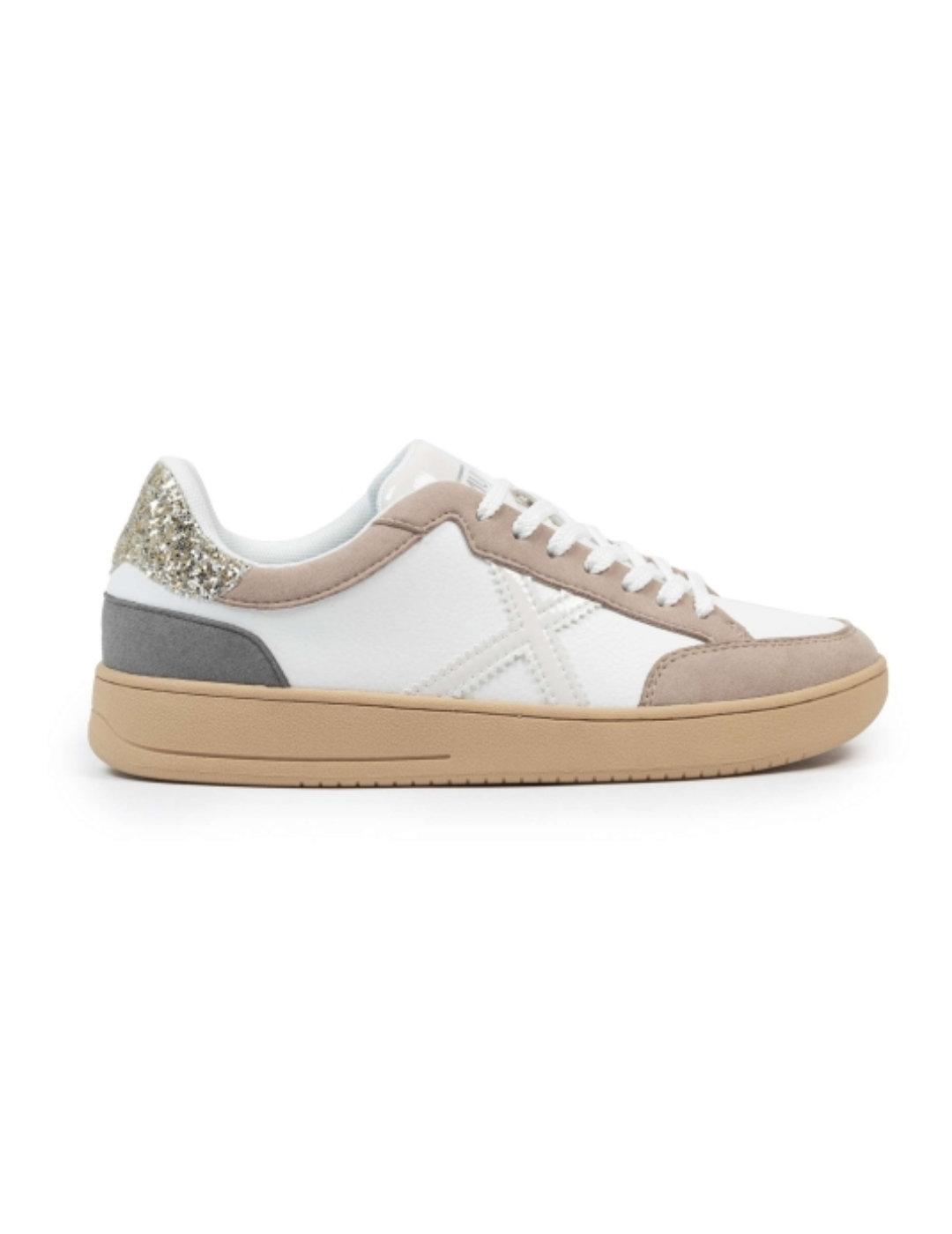 Zapatillas Munich Glam Star 01 blanca brillos para mujer