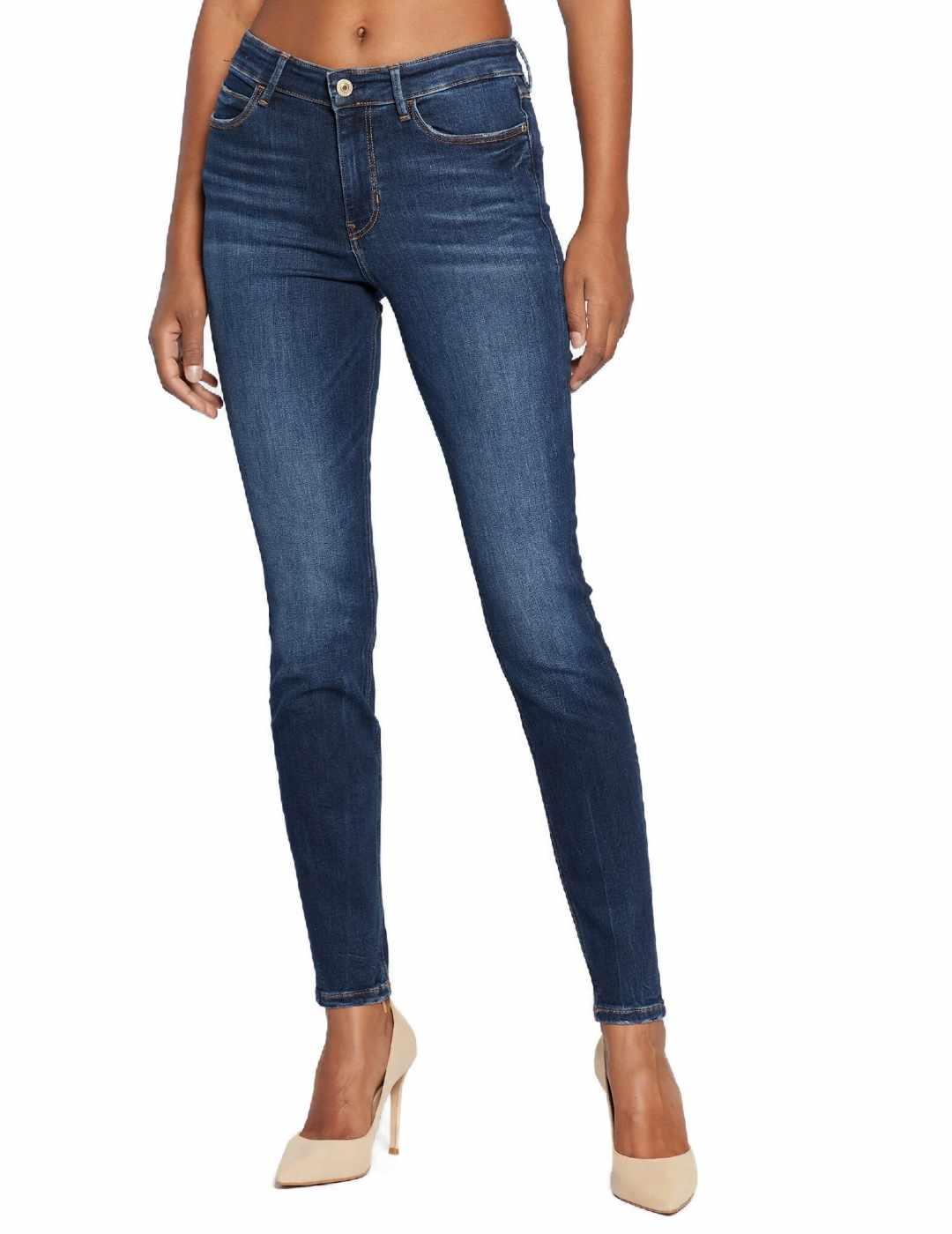 Pantalón vaquero Guess 1981 marino skinny para mujer