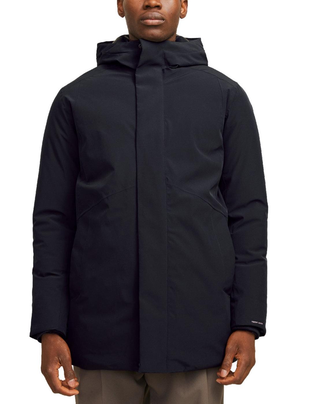 Parka Jack&Jones Keen azul marino con capucha para hombre