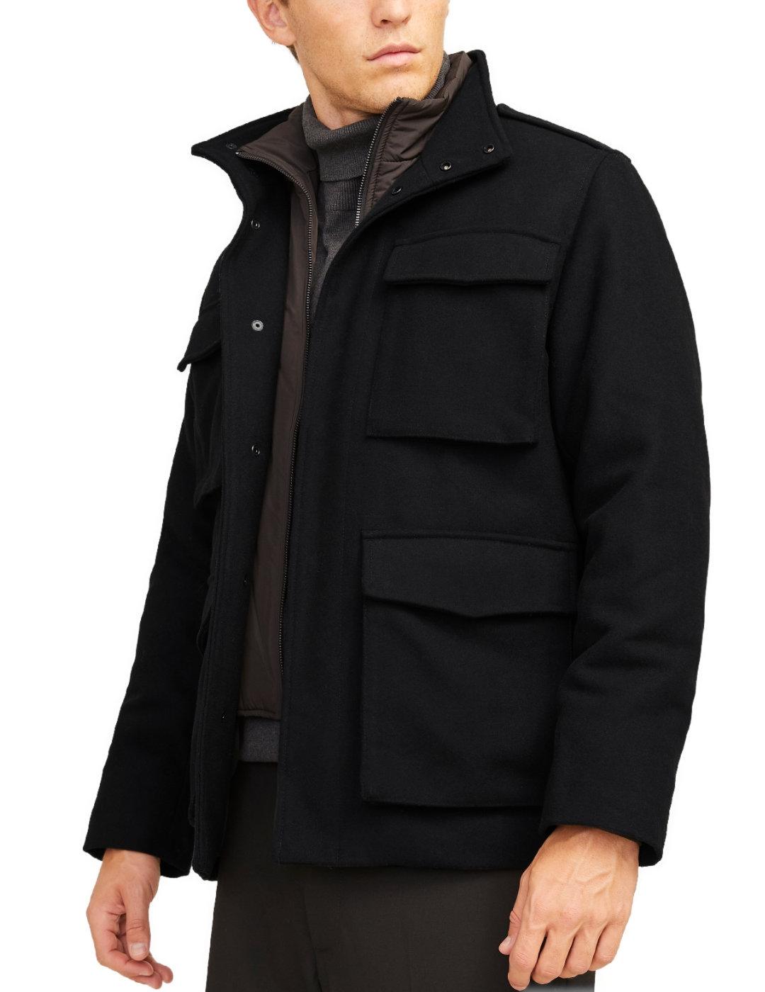 Chaqueta Jack&Jones Calex negra sin capucha para hombre