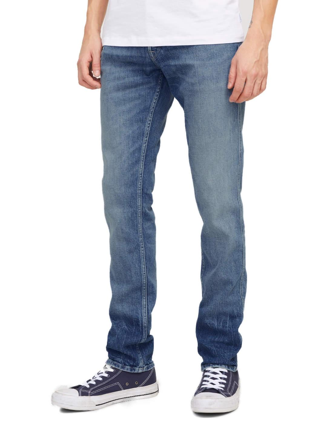 Pantalón vaquero Jack/df01Jones Glenn marino Slim para hombre