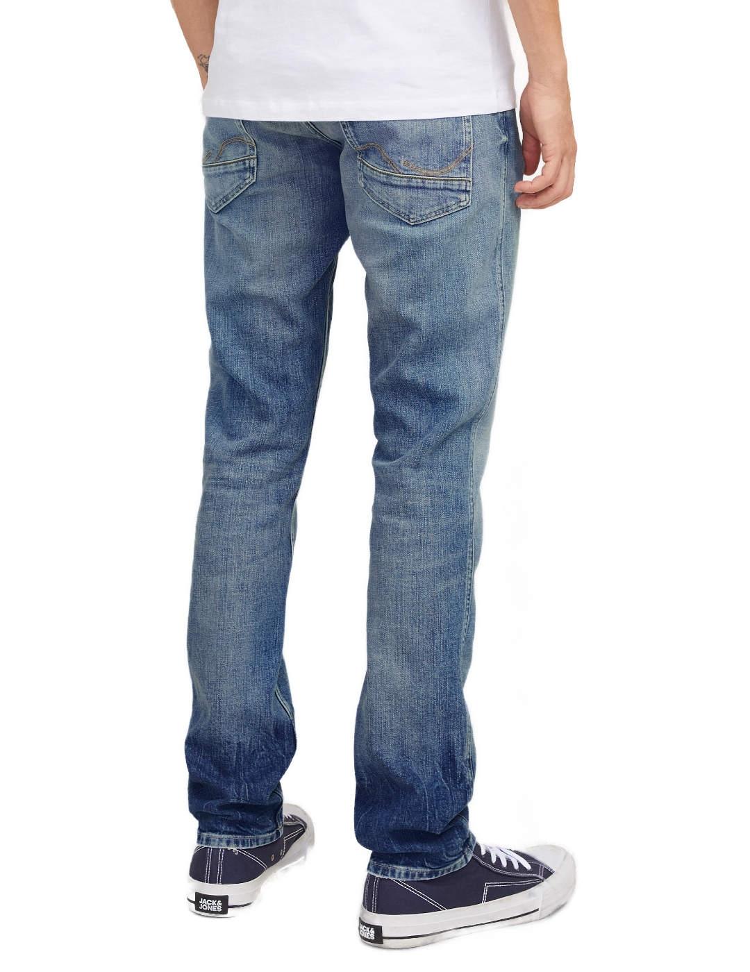 Pantalón vaquero Jack/df01Jones Glenn marino Slim para hombre