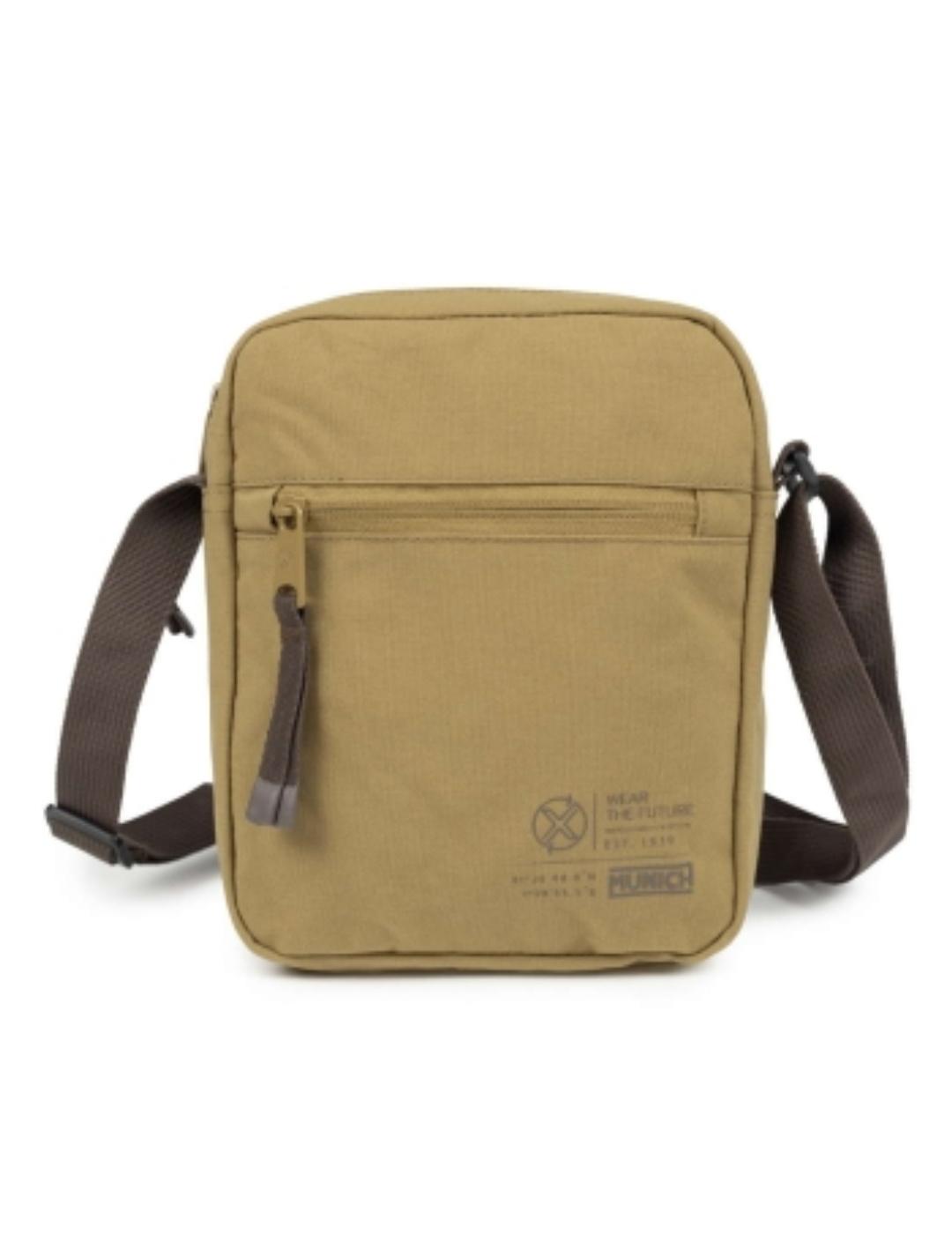 Mini bandolera Munich beige para hombre