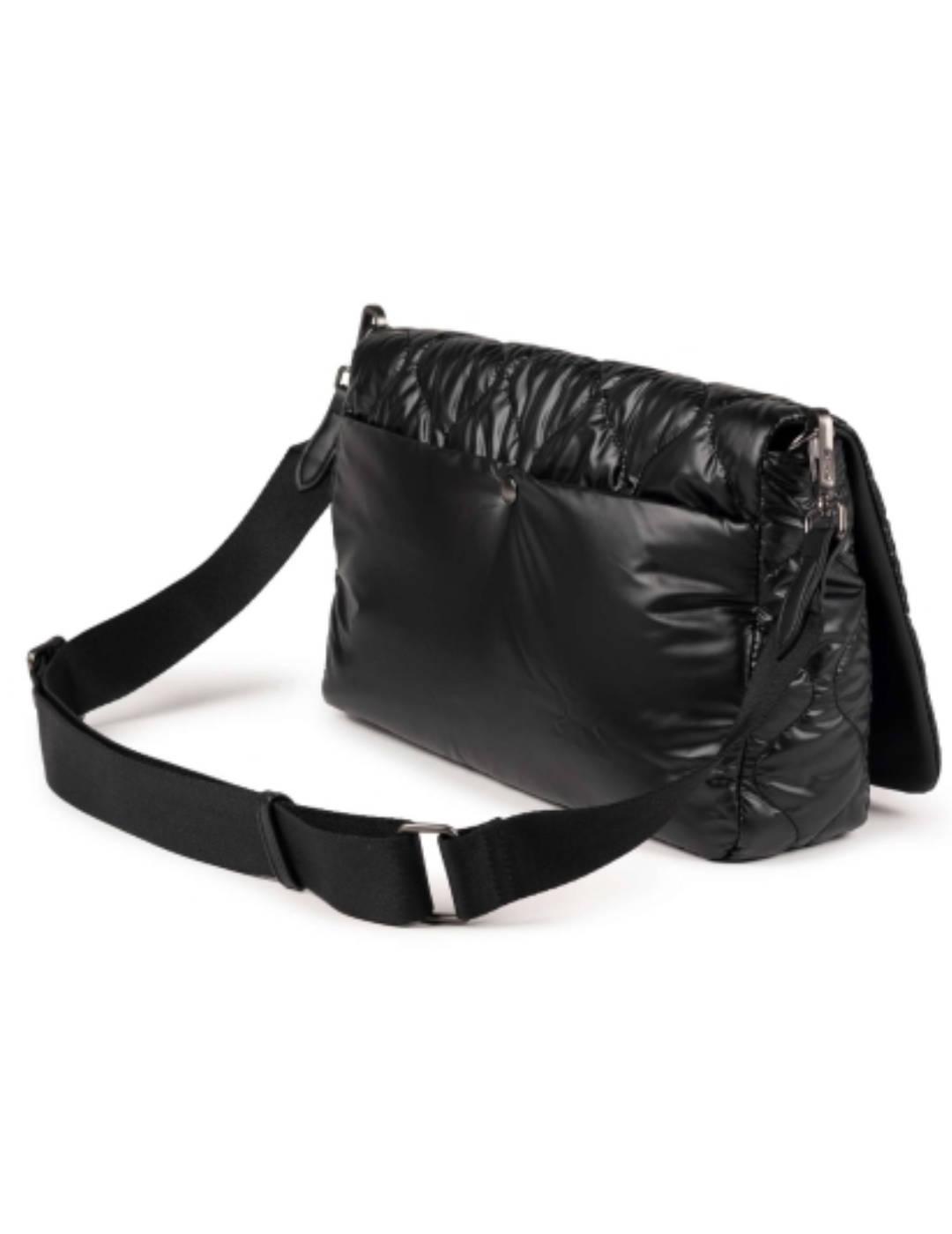Bolso Munich bandolera cover negra acolchada para mujer