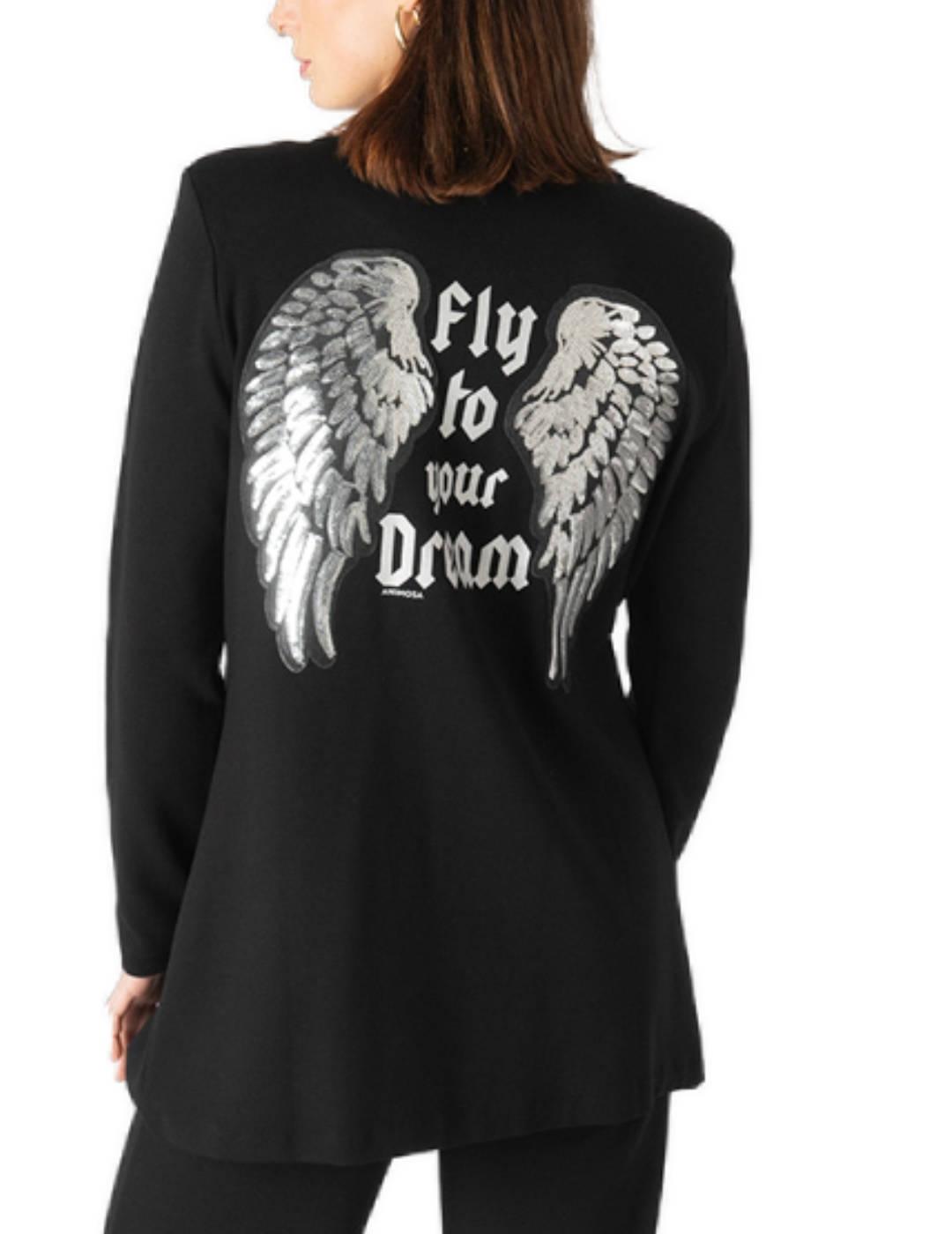 Chaqueta Animosa negra y plata Fly to Your Dream de mujer