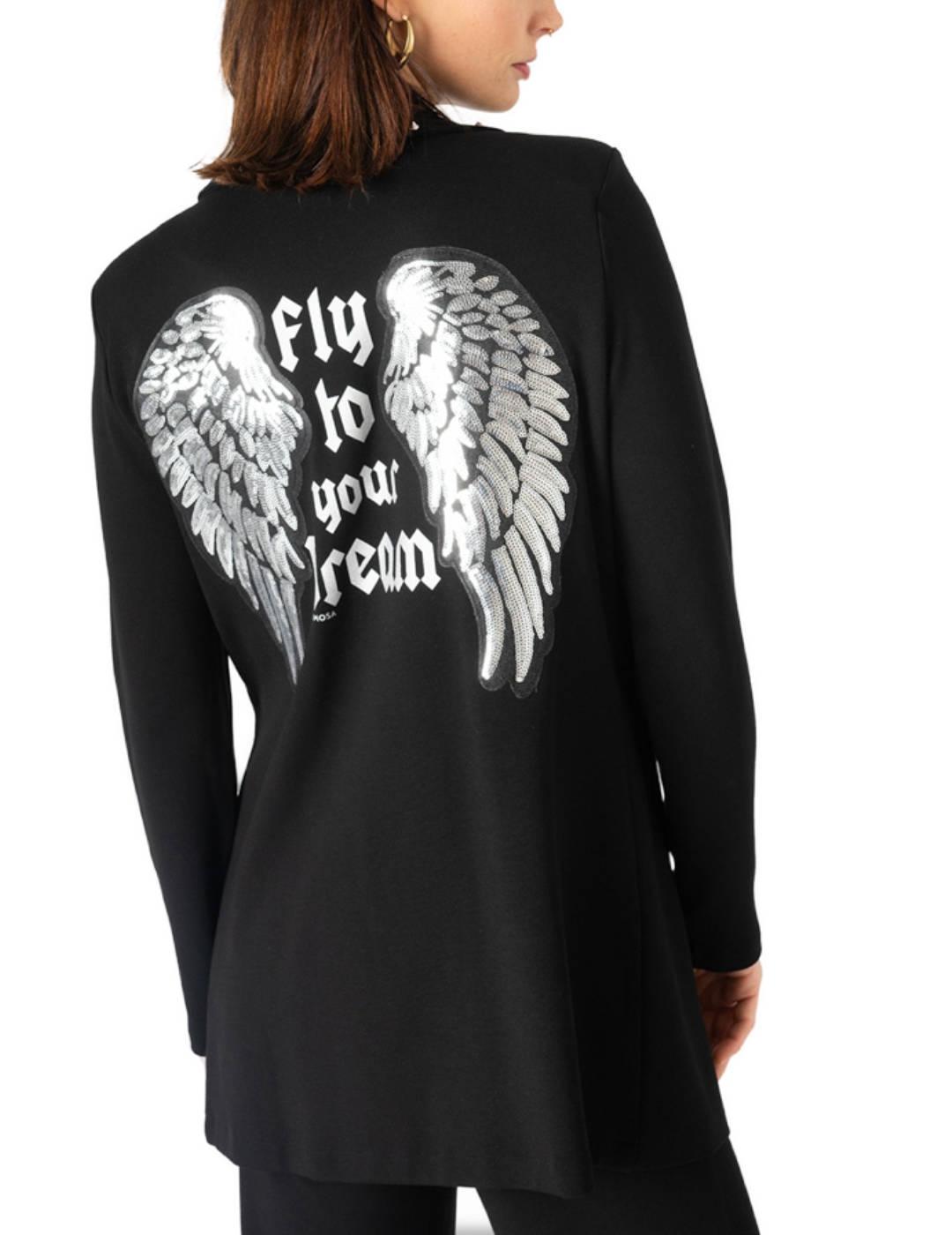 Chaqueta Animosa negra y plata Fly to Your Dream de mujer