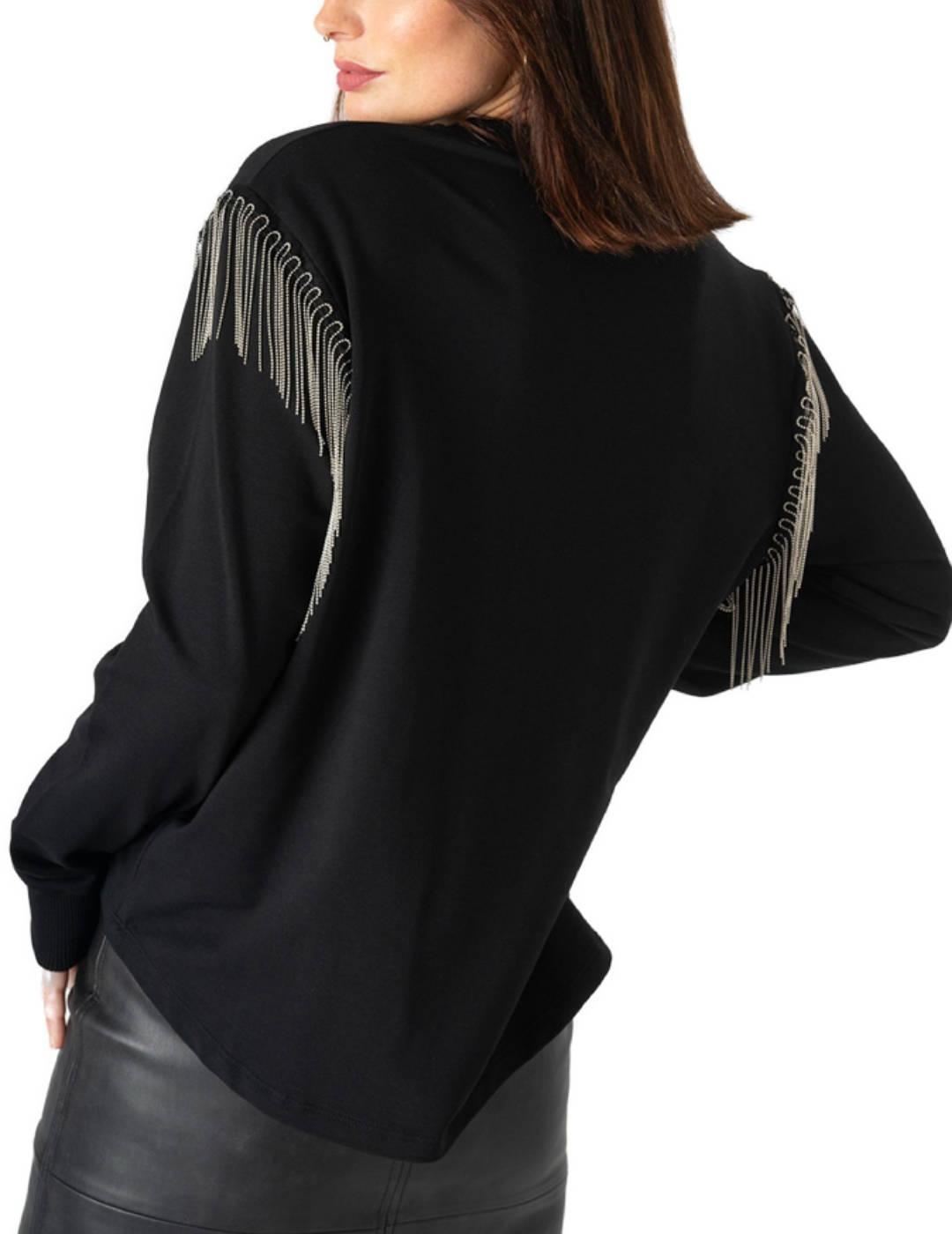 Sudadera Animosa negra Abraza la Incertidumbre para mujer