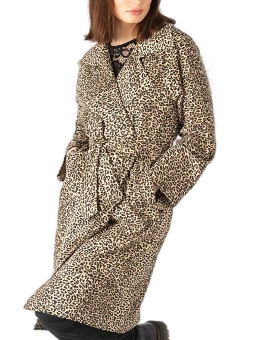 Trench Animosa Rockmantic estampado leopardo para mujer