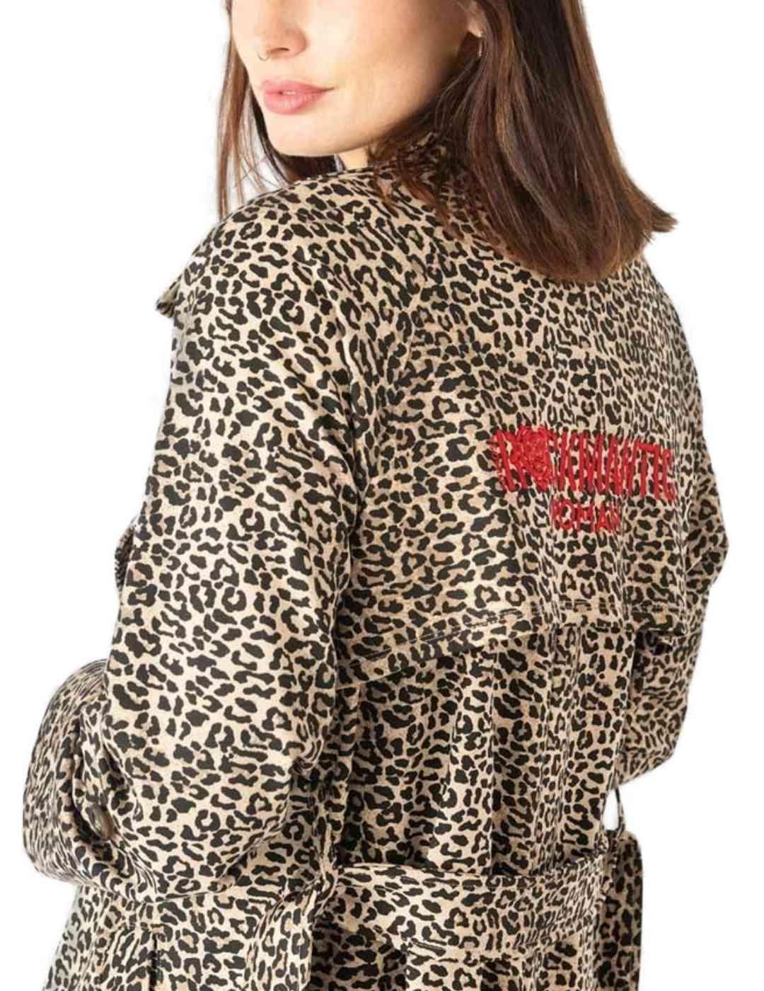 Trench Animosa Rockmantic estampado leopardo para mujer