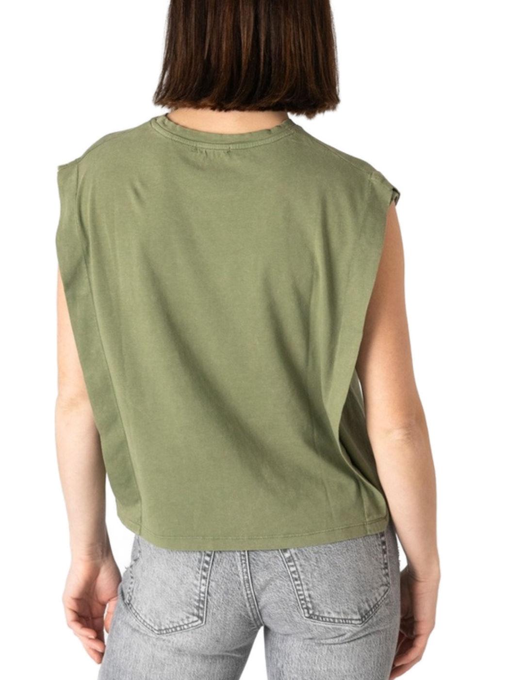 Camiseta Animosa Rebelde Positivo verde sisa para mujer