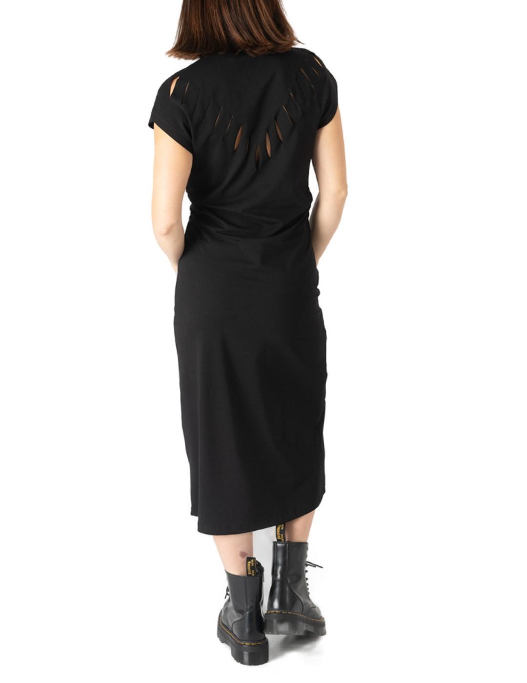 Vestido Animosa Rebelde Positivo midi negro para mujer