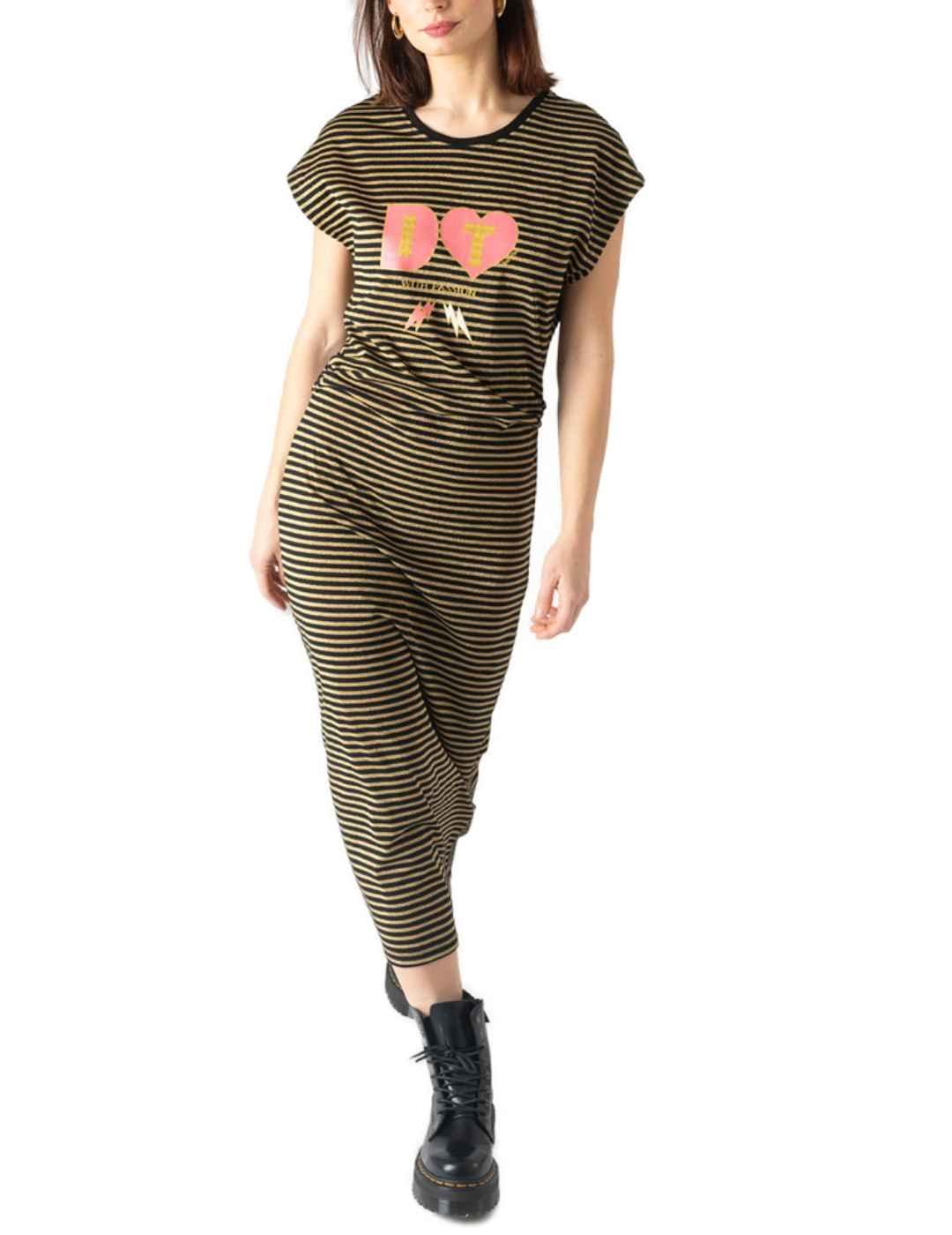 Vestido Animosa Do It With Passion negro rayas de mujer