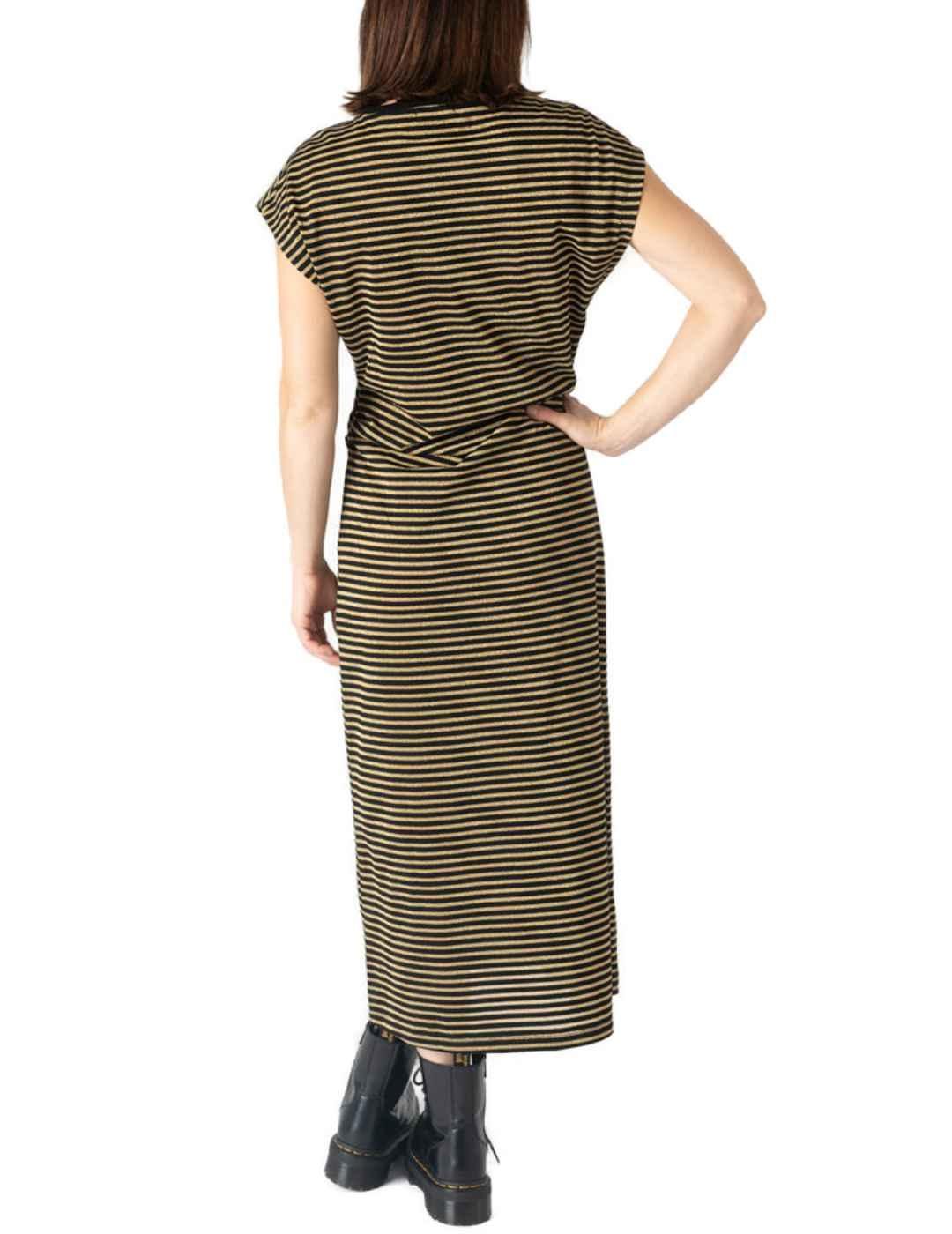 Vestido Animosa Do It With Passion negro rayas de mujer