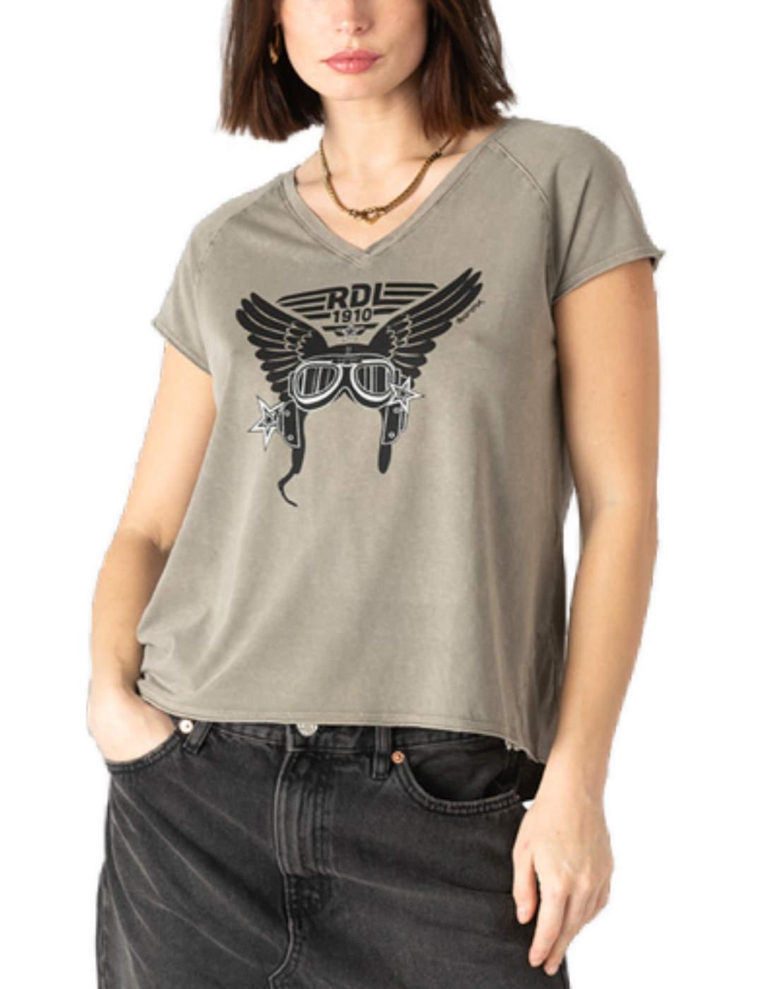 Camiseta Animosa Raymonde De Laroche gris para mujer