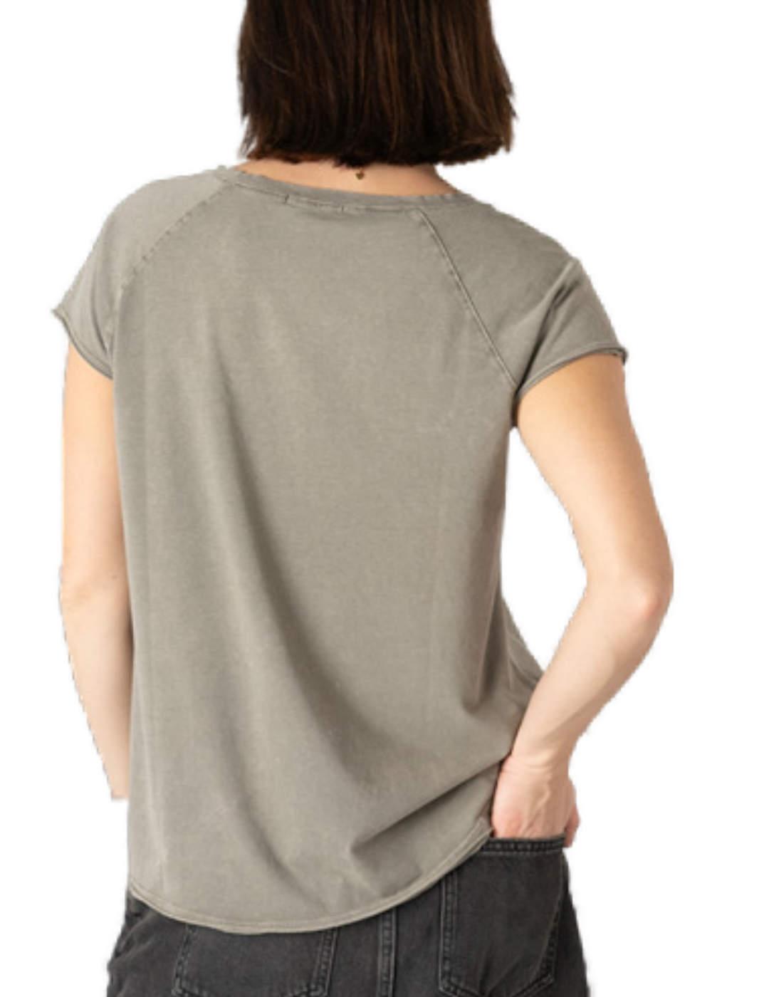Camiseta Animosa Raymonde De Laroche gris para mujer