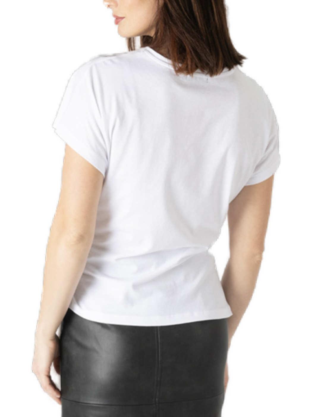 Camiseta Animosa Yo Soy blanca manga corta lazo para mujer