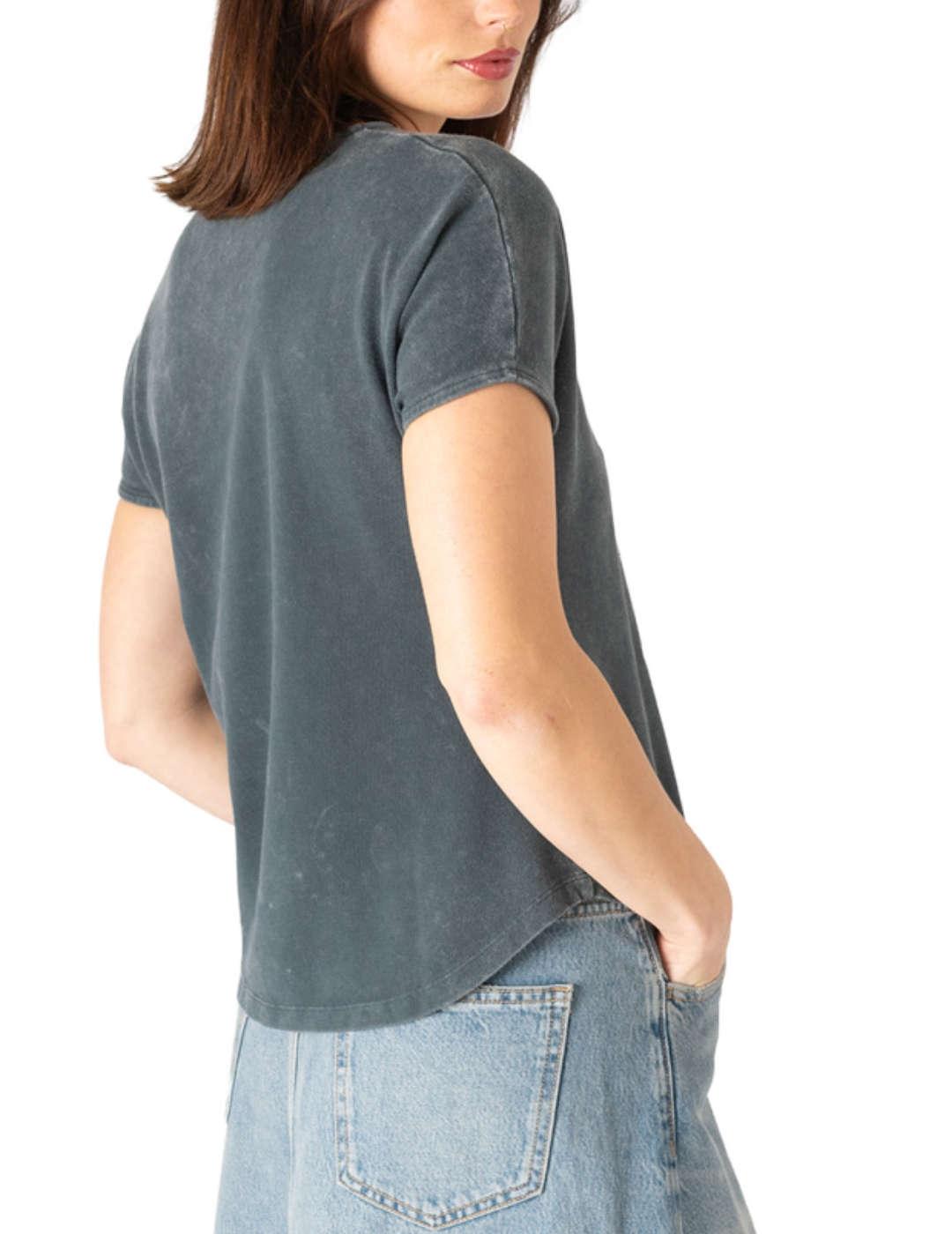 Camiseta Animosa Mosqueteras gris manga corta para mujer