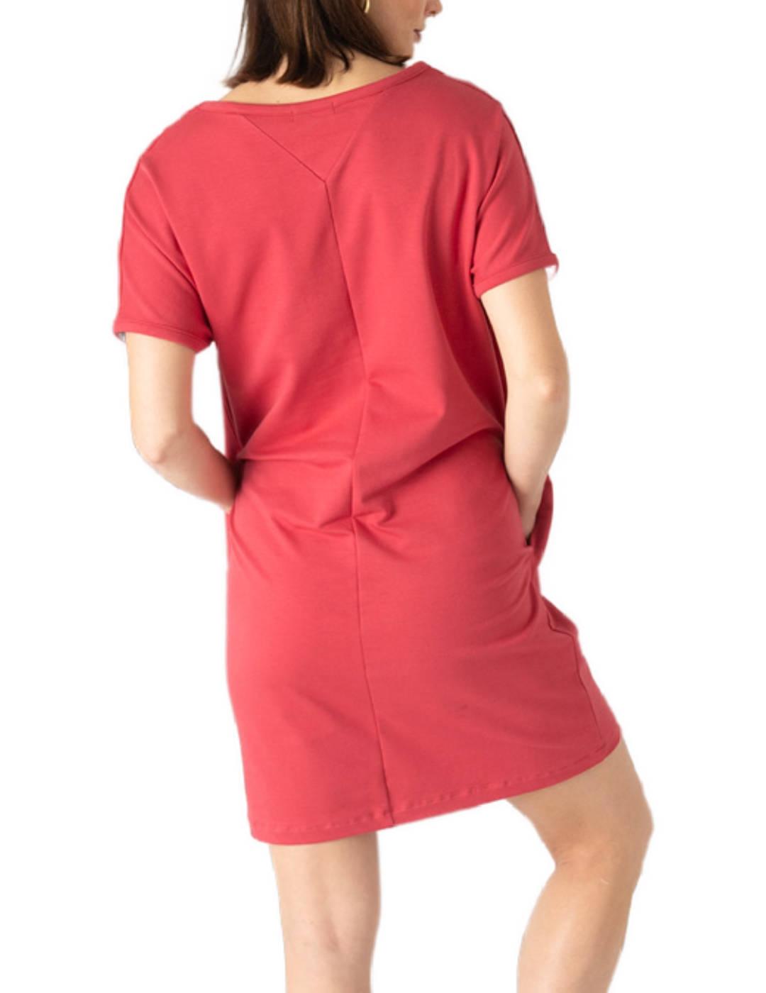 Vestido Animosa Mosqueteras rojo manga corta para mujer