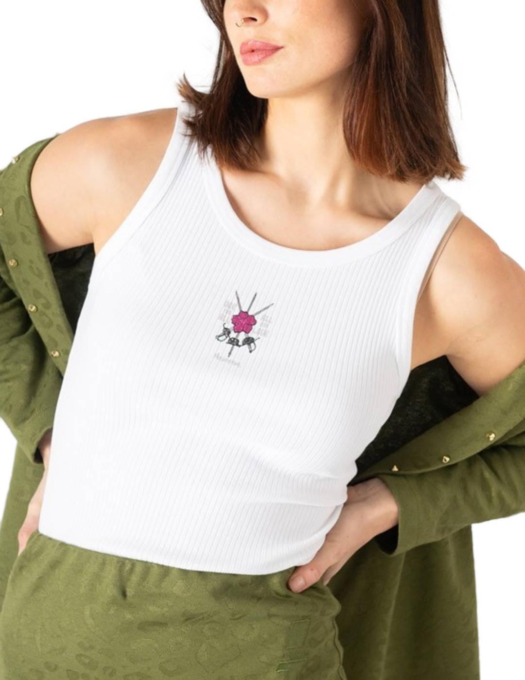 Top Animosa Mosqueteras beige tirantes para mujer