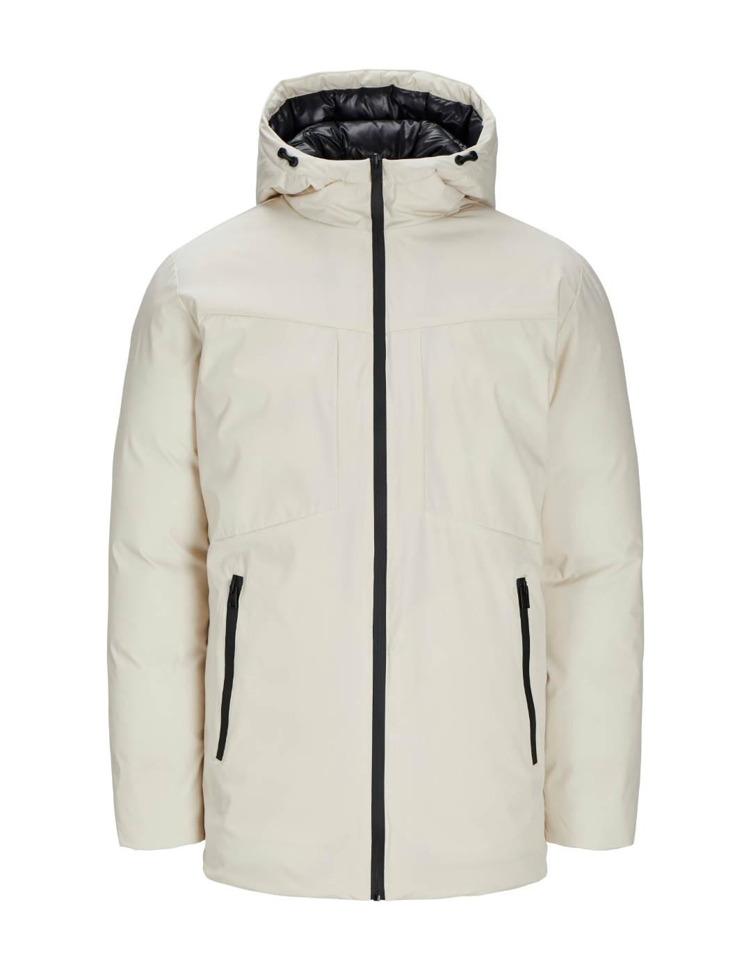 Parka Jack&Jones Planet beige con capucha para hombre