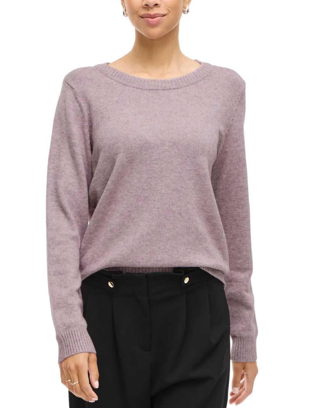 Jersey Vila Ril rosa palo cuello redondo para mujer
