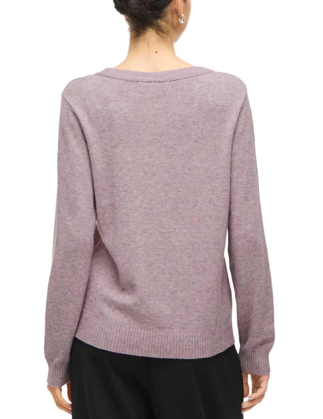 Jersey Vila Ril rosa palo cuello redondo para mujer