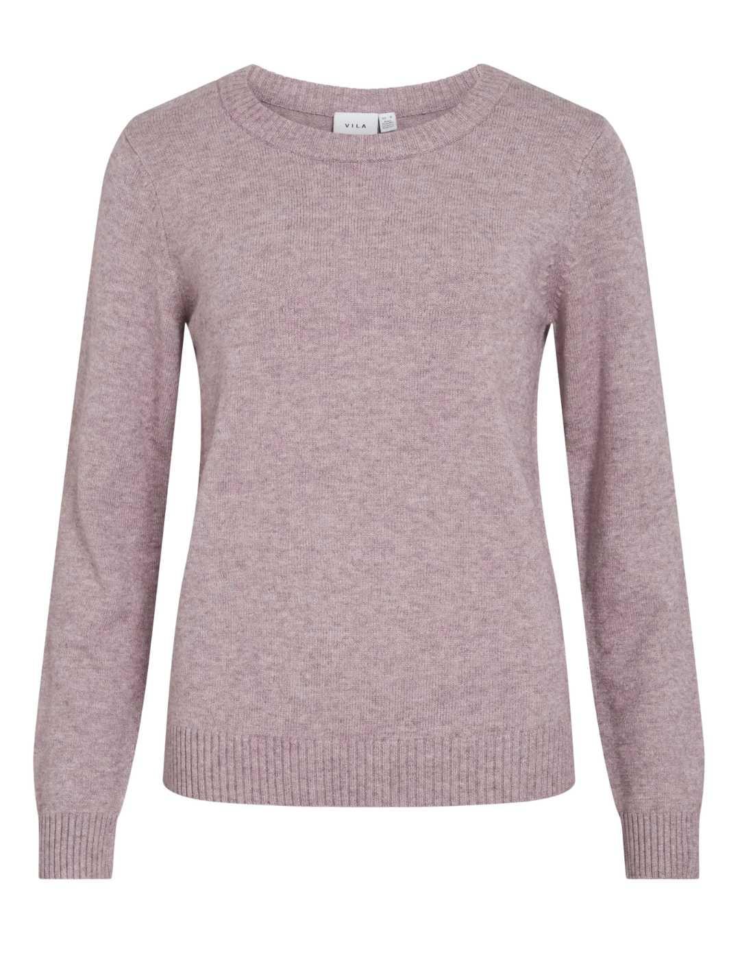 Jersey Vila Ril rosa palo cuello redondo para mujer