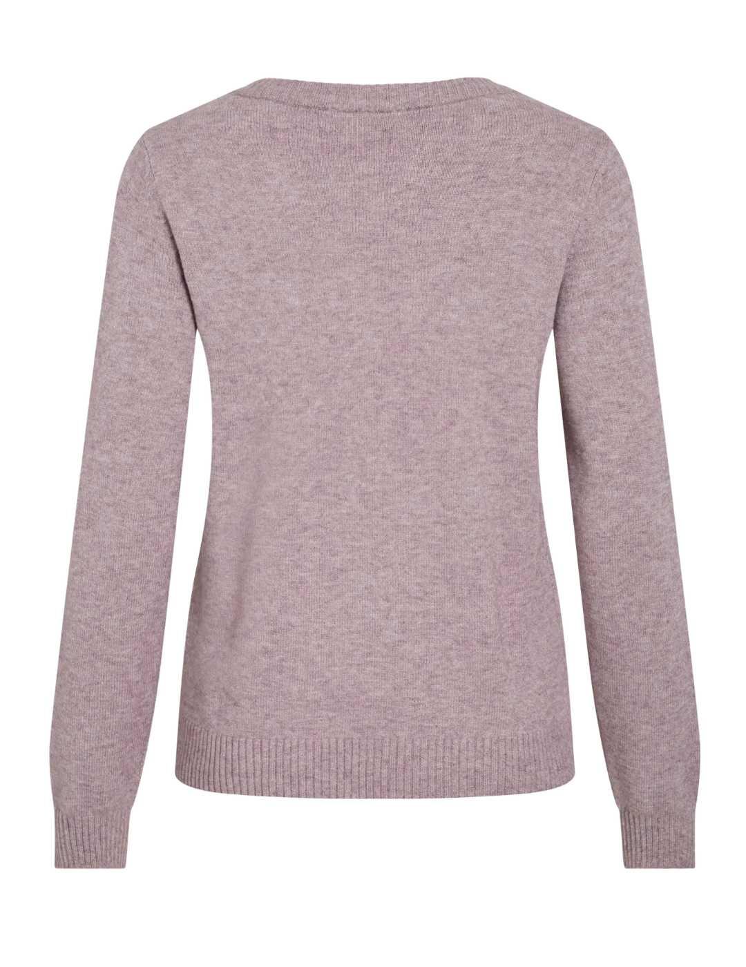 Jersey Vila Ril rosa palo cuello redondo para mujer