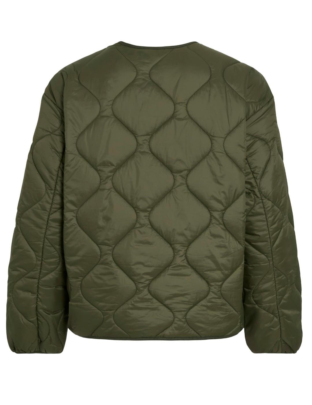 Chaqueta Vila Dune verde guateada manga larga para mujer