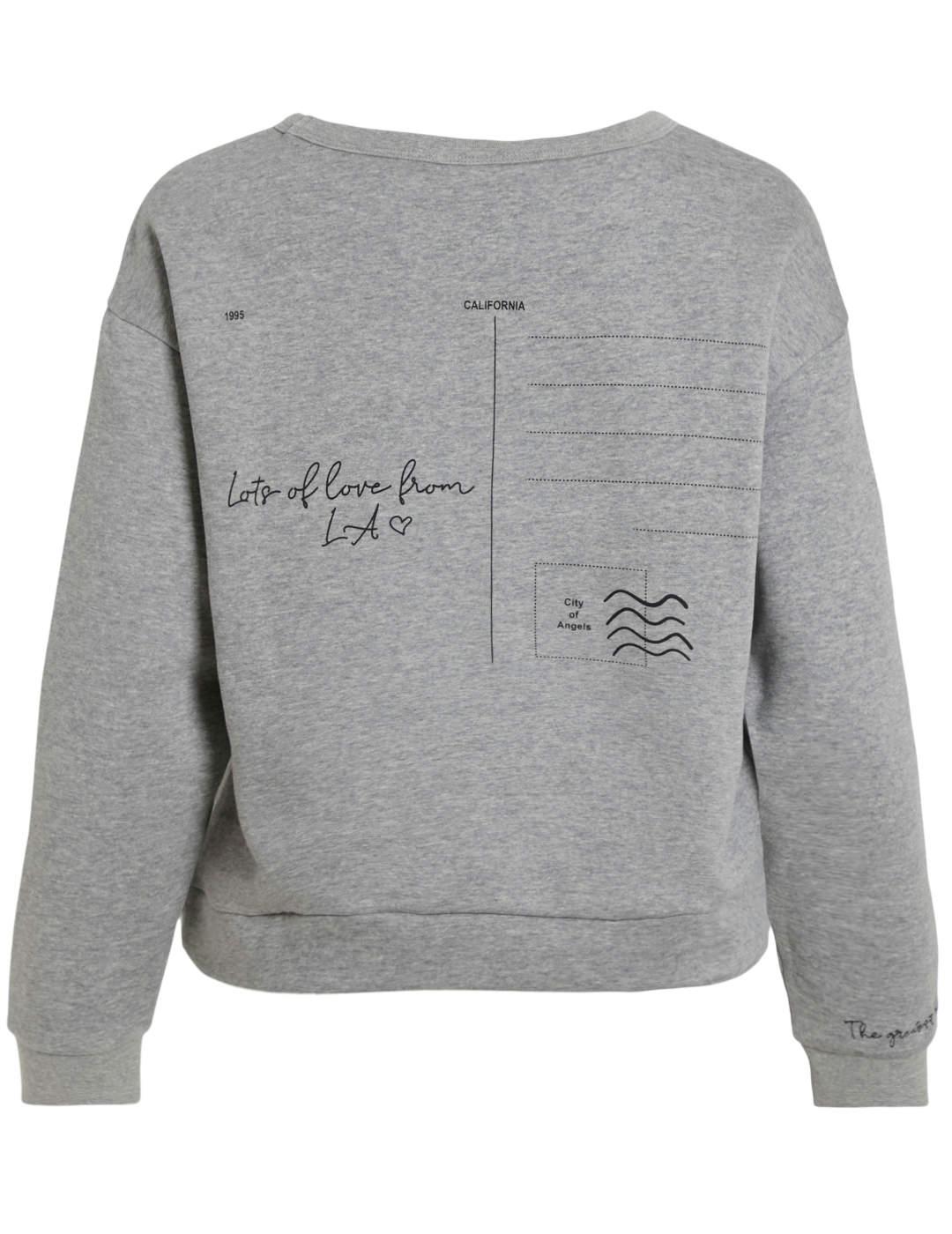 Jersey Vila Maldea gris claro manga larga para mujer