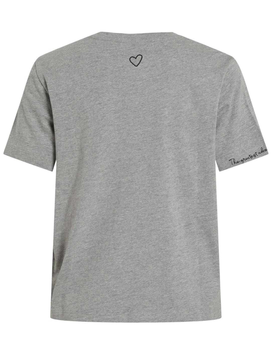 Camiseta Vila Eddy gris claro manga corta para mujer