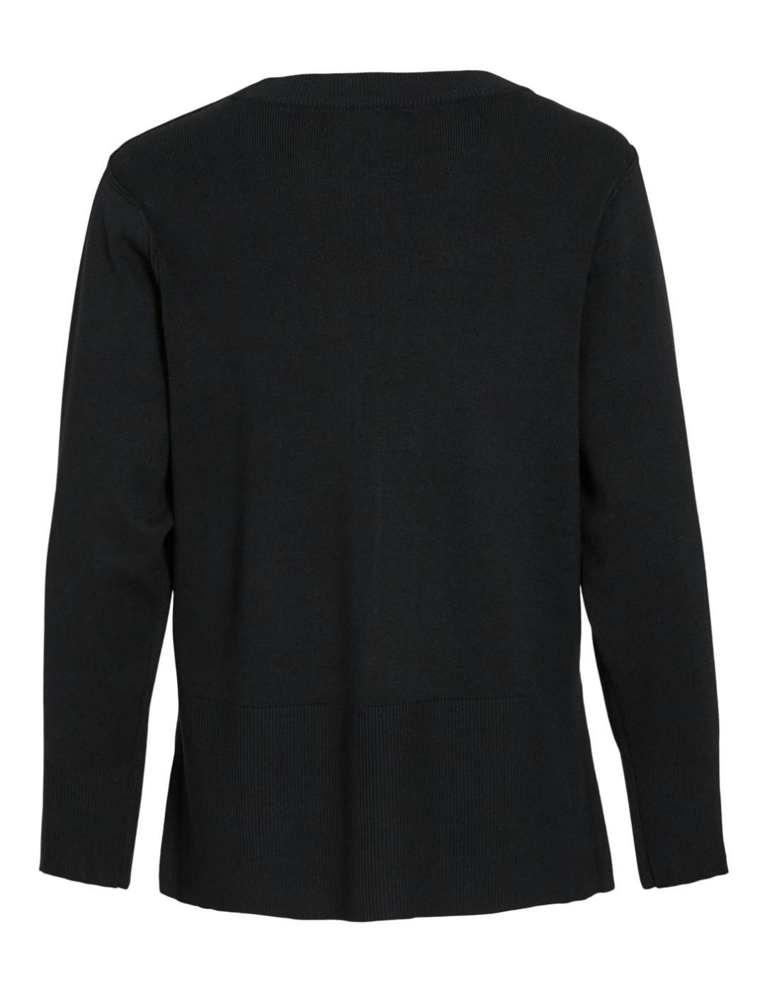 Jersey Vila Ostria negro largo irregular para mujer