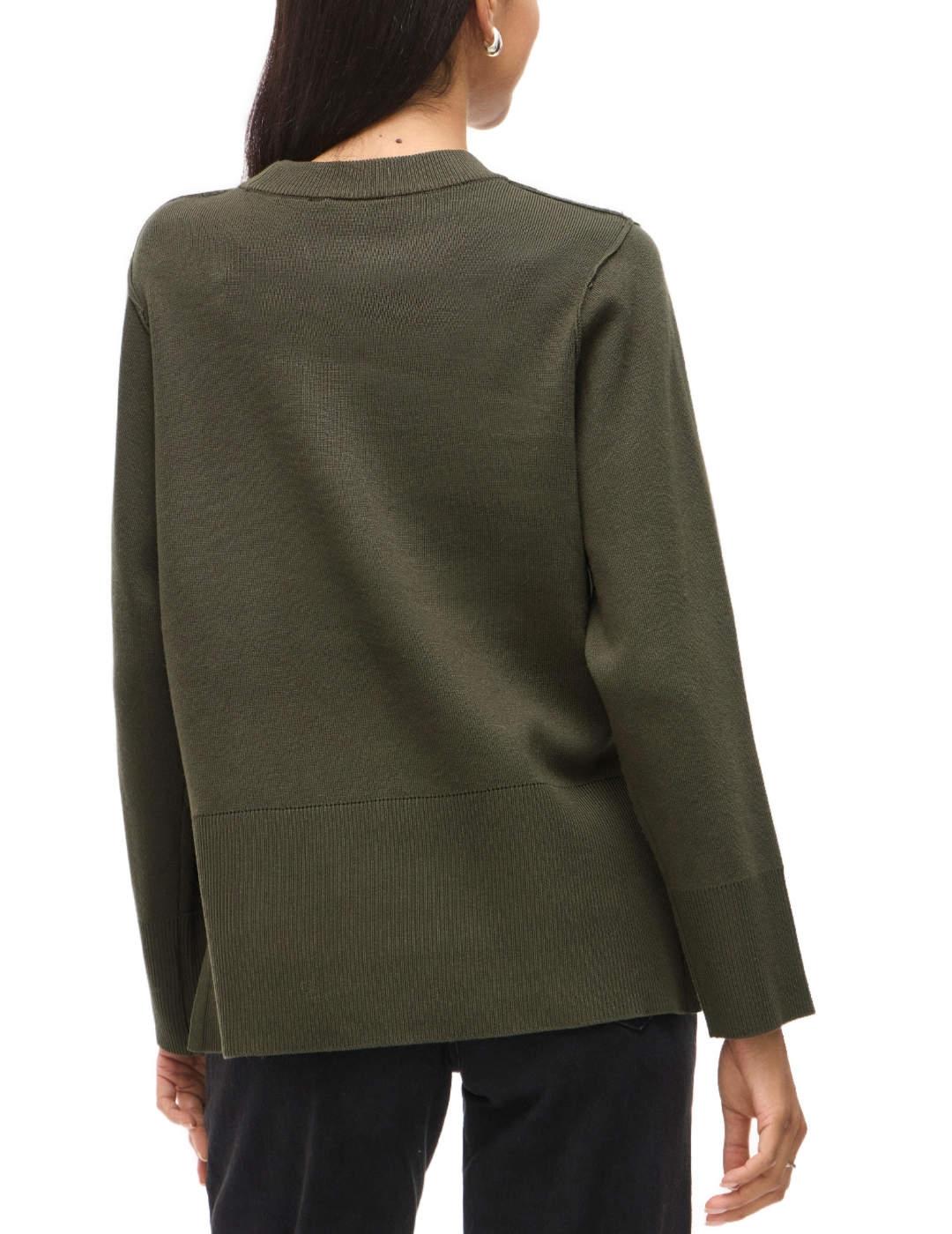 Jersey Vila Ostria verde largo irregular para mujer