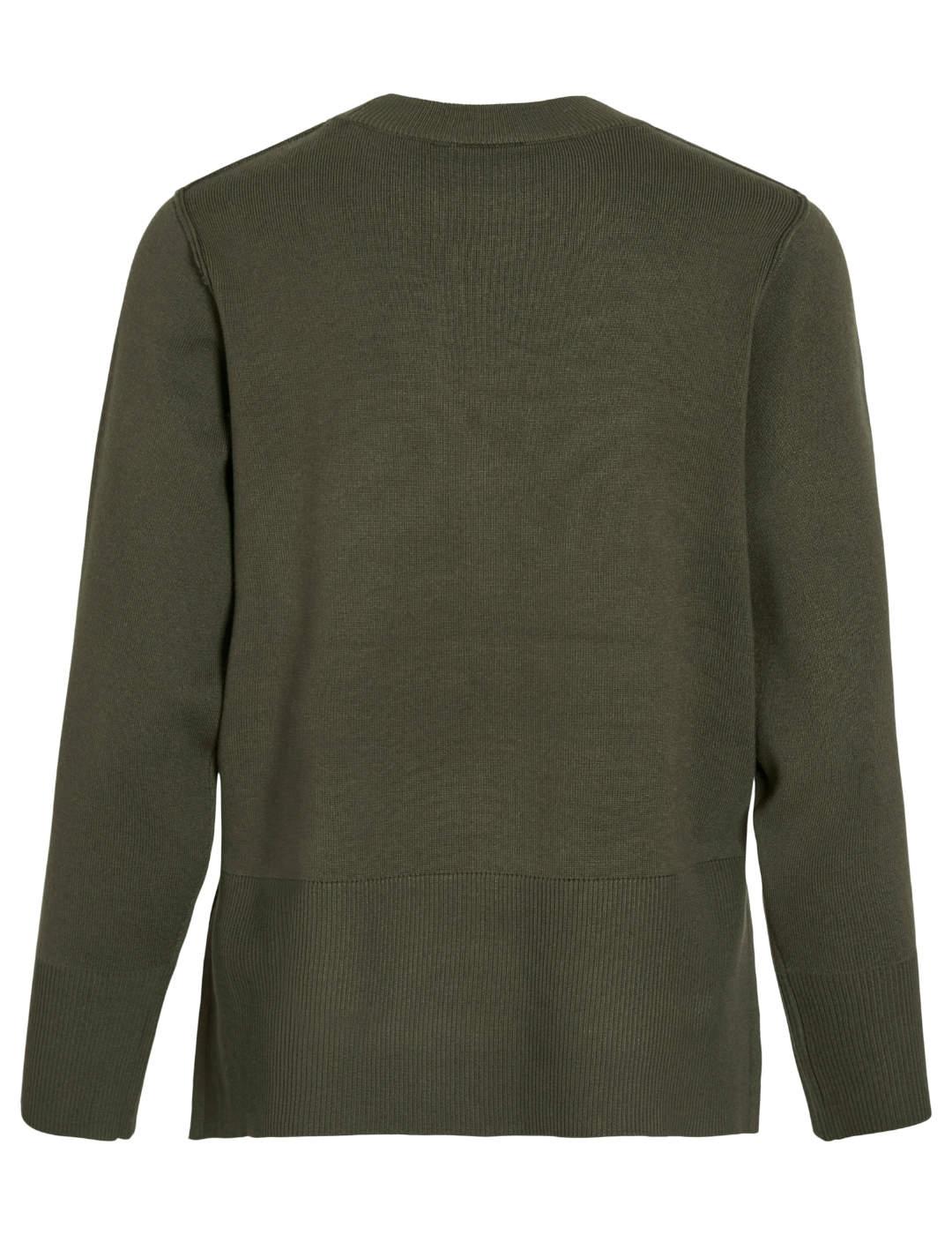 Jersey Vila Ostria verde largo irregular para mujer