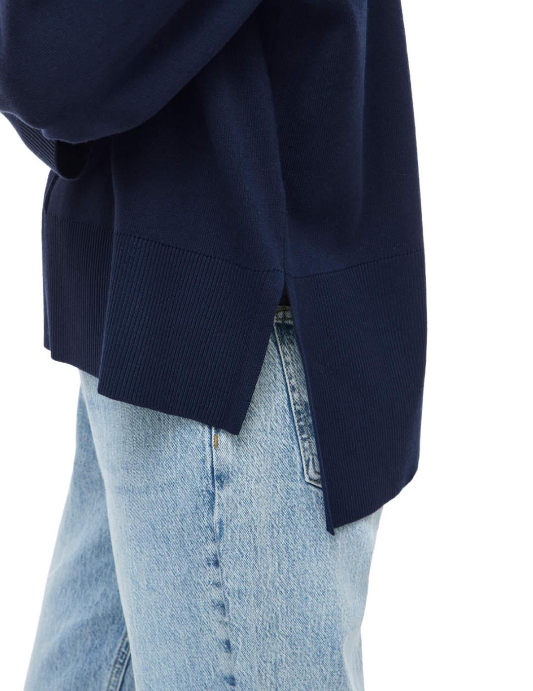 Jersey Vila Ostria marino largo irregular para mujer