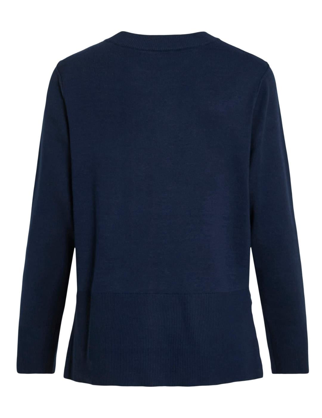 Jersey Vila Ostria marino largo irregular para mujer