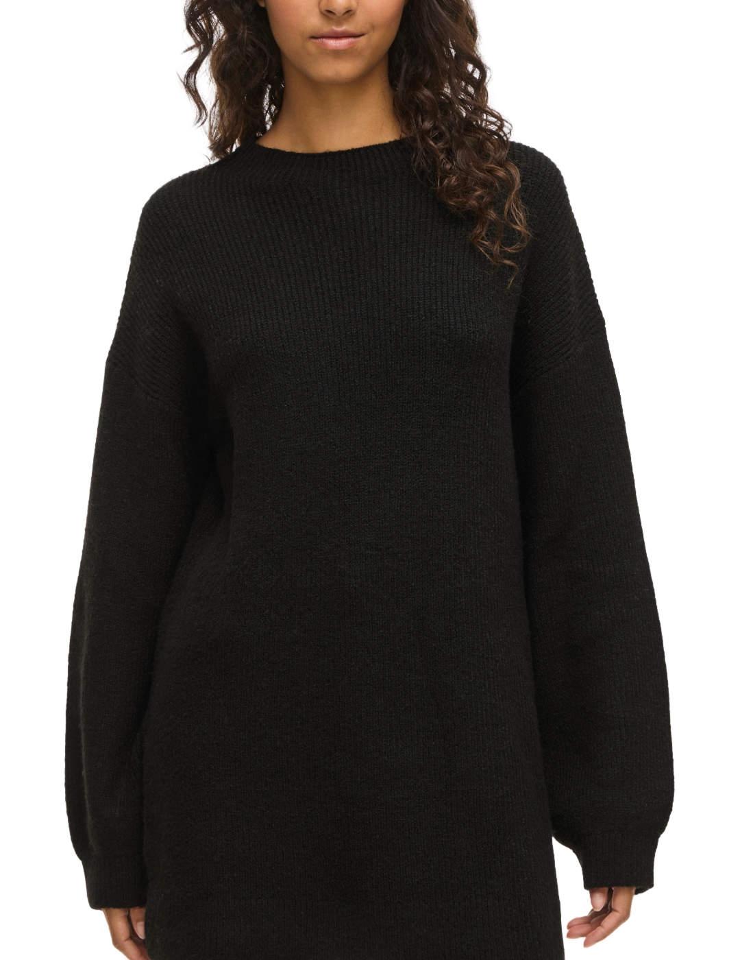 Jersey Vila Assia negro holgado manga abullonada de mujer