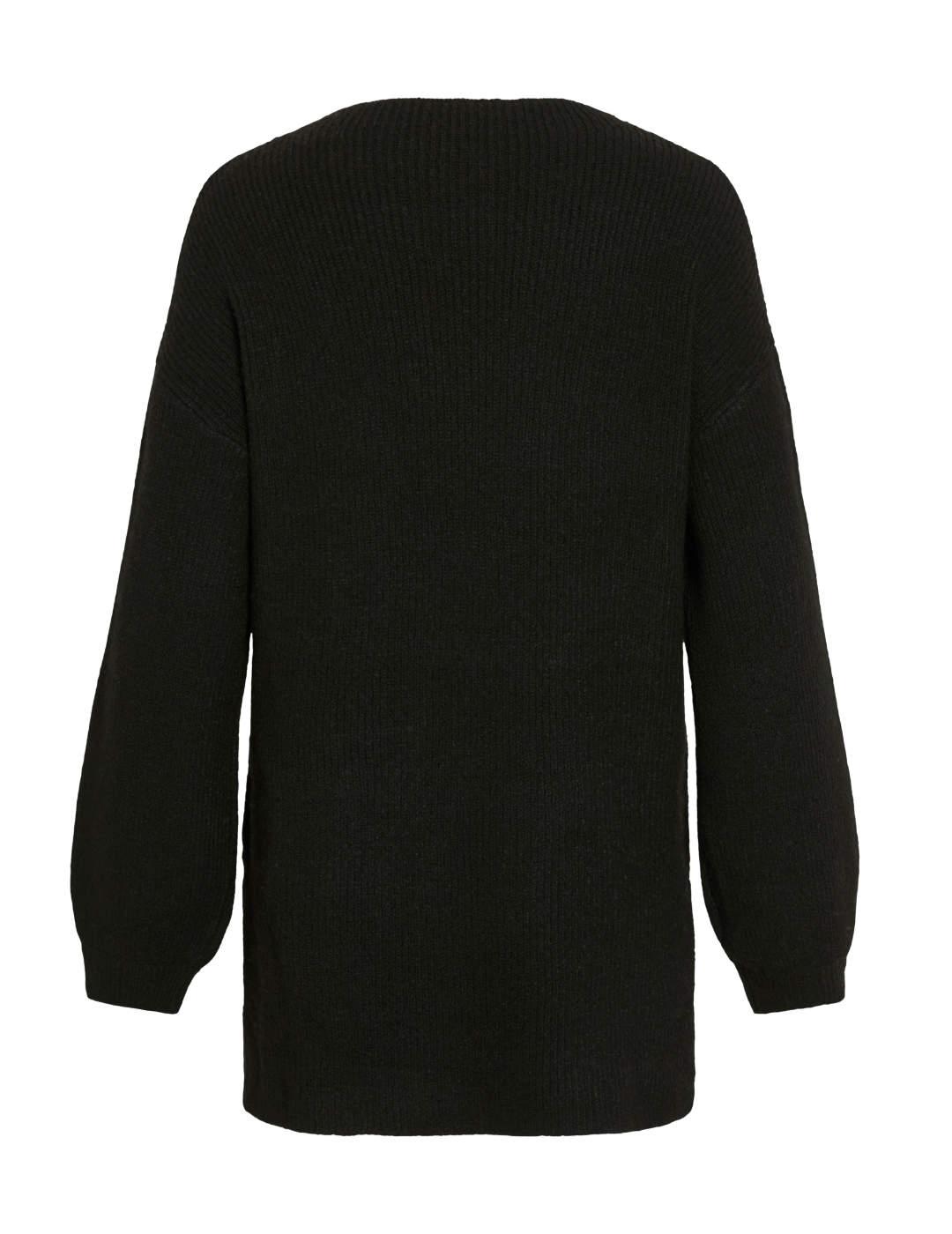 Jersey Vila Assia negro holgado manga abullonada de mujer