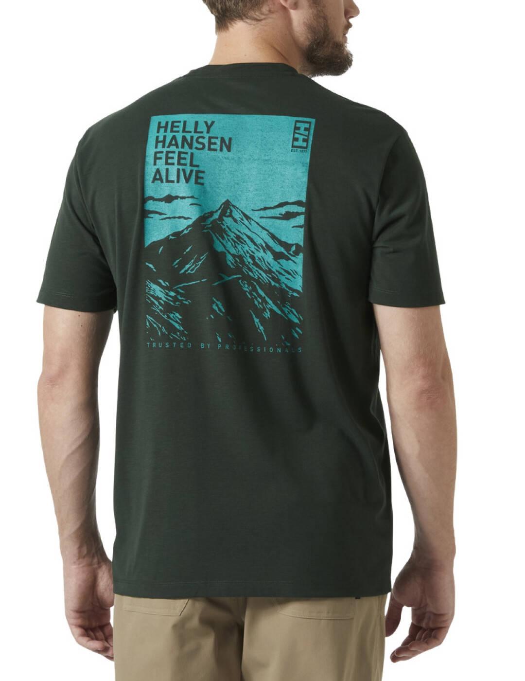 Camiseta Helly Hansen Skog logo espalda para hombre