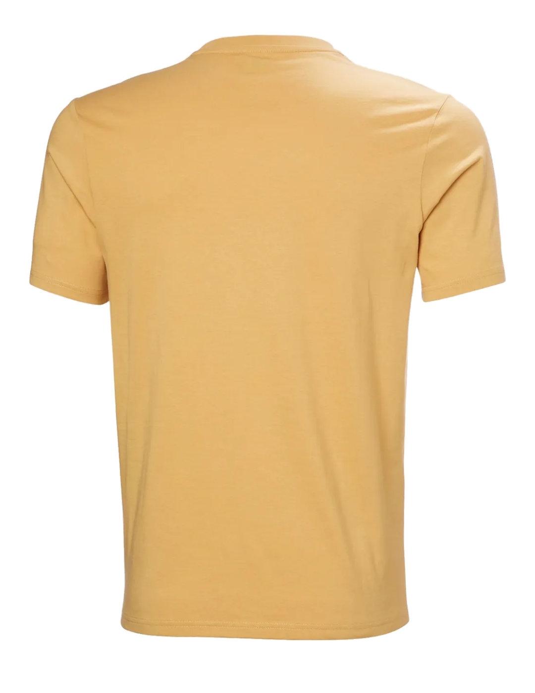 Camiseta Helly Hansen logo amarilla manga corta de hombre