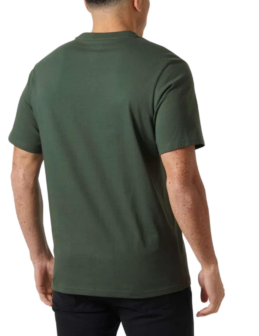 Camiseta Helly Hansen Box verde manga corta de hombre