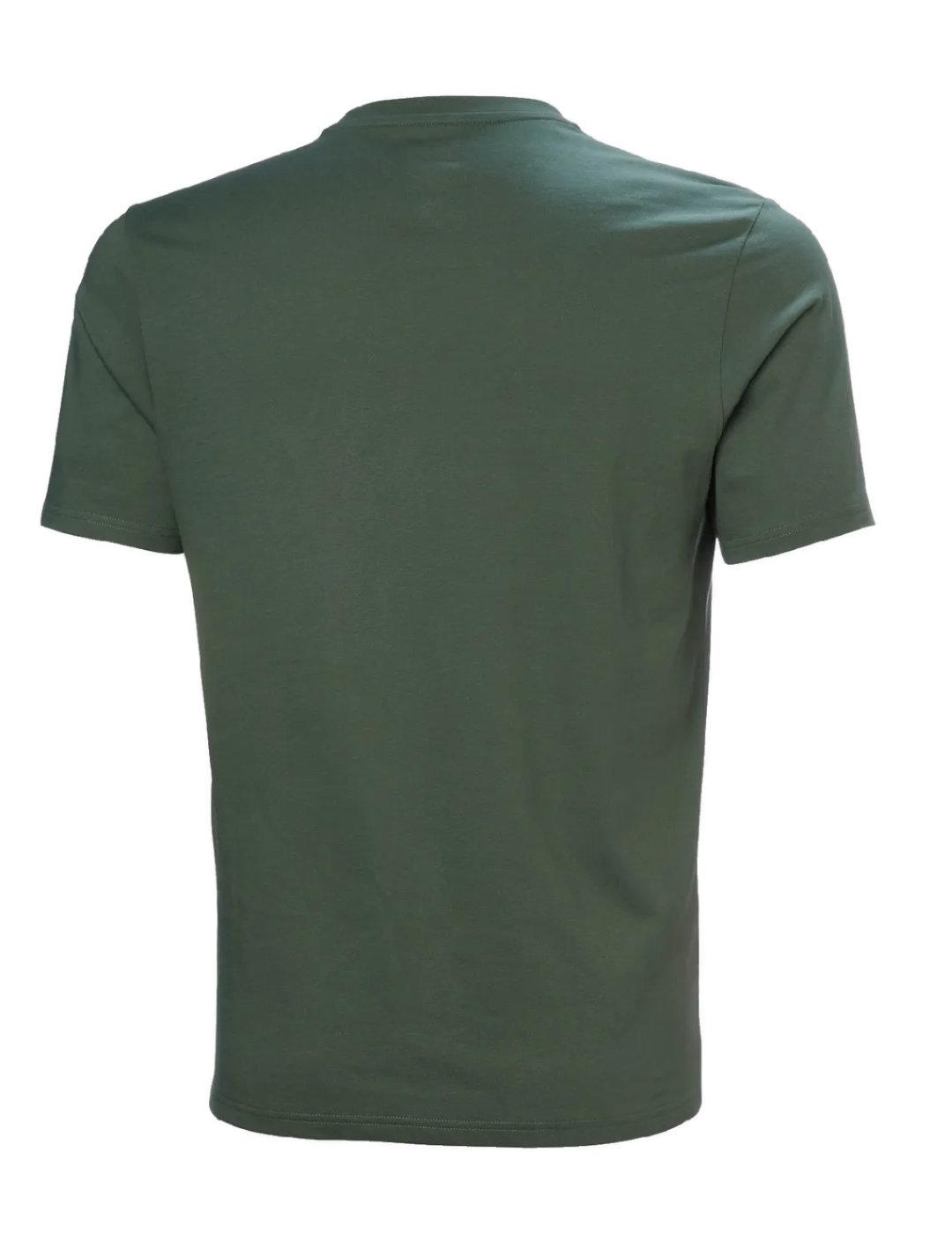 Camiseta Helly Hansen Box verde manga corta de hombre