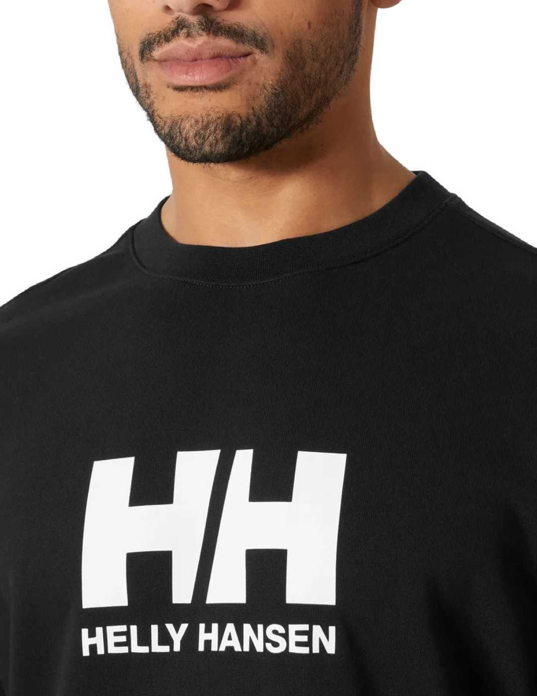 Sudadera Helly Hansen Logo crew negra logo de hombre