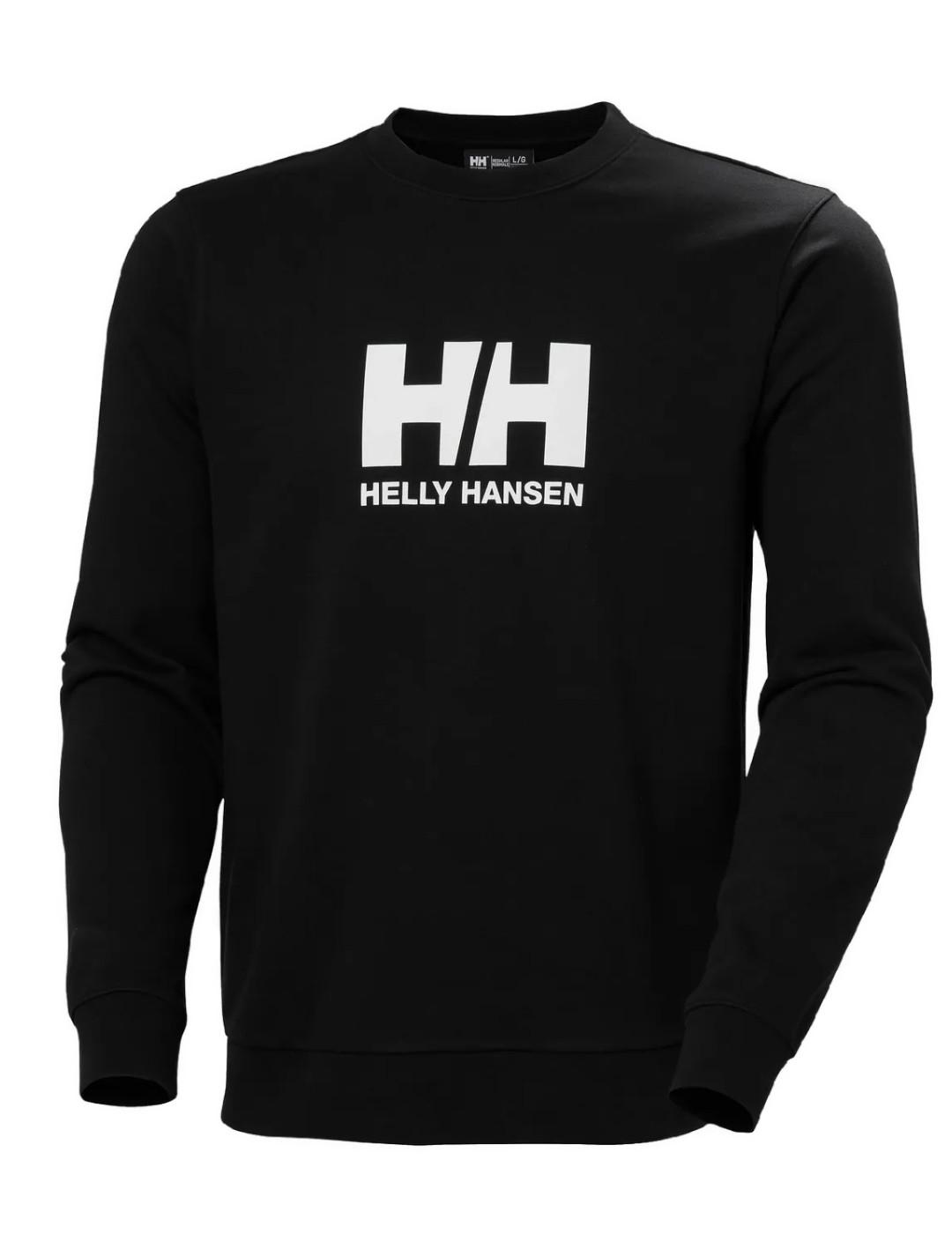 Sudadera Helly Hansen Logo crew negra logo de hombre