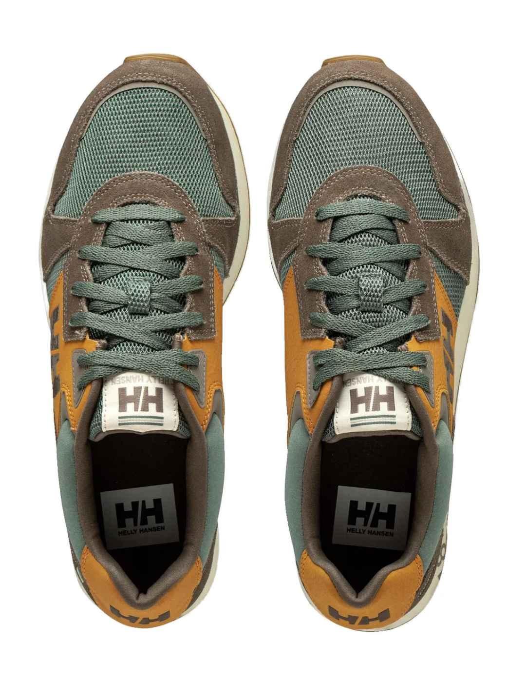Zapatillas Helly Hansen Anakin piel gamuza verdes de hombre