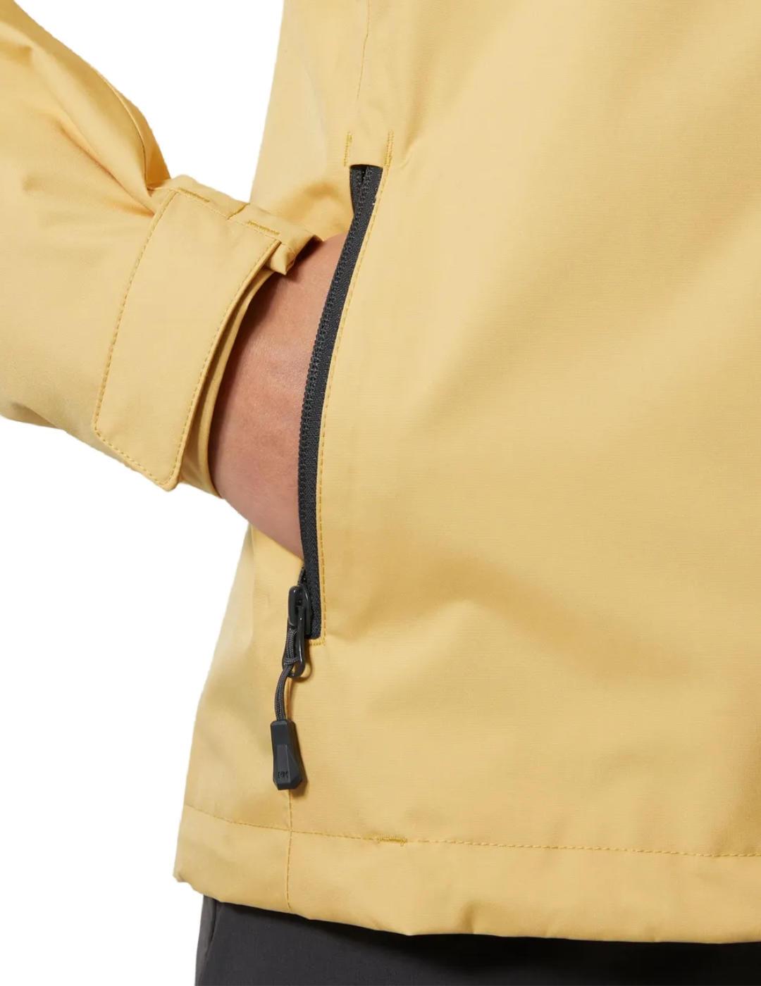 Chaqueta Helly Hansen Crew amarilla cortavientos de mujer