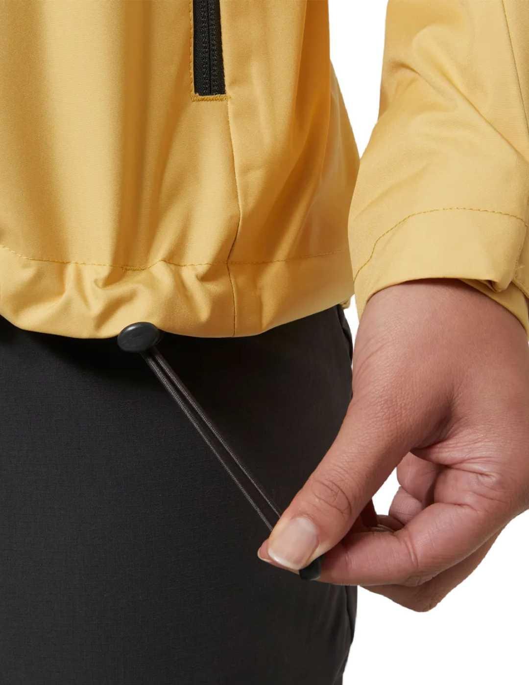 Chaqueta Helly Hansen Crew amarilla cortavientos de mujer