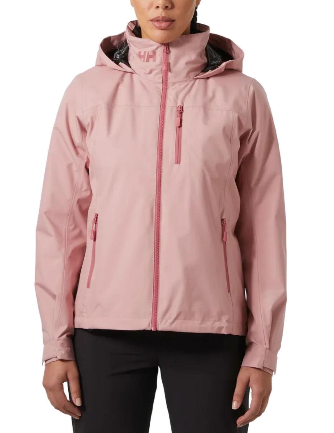 Chaqueta Helly Hansen Crew rosa cortavientos polar de mujer